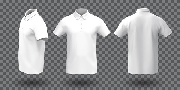 maquete de camisa polo branca