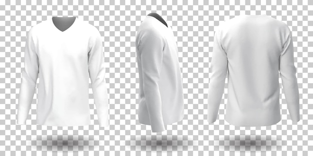 maquete de camiseta branca de manga comprida