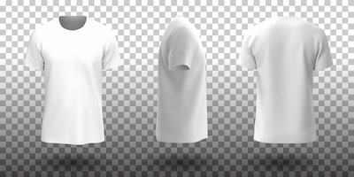 Vetor grátis maquete de camiseta branca de manga curta