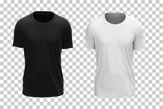 Vetor grátis maquete de camiseta branca e preta