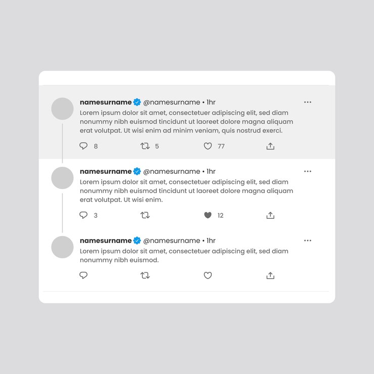Vetor grátis maquete de tweet de design plano