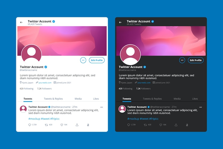 Vetor grátis maquete de tweet de design plano