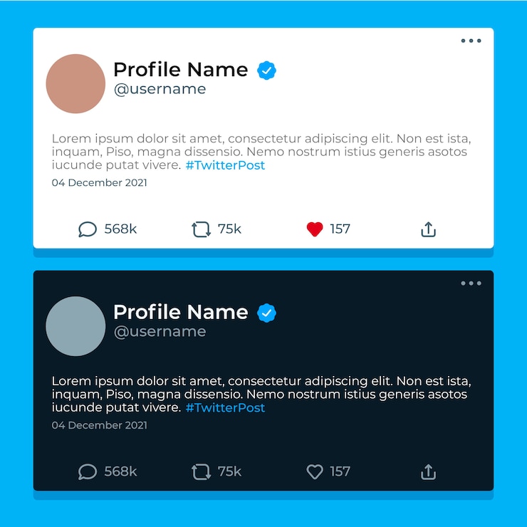 Vetor grátis maquete de tweet de design plano