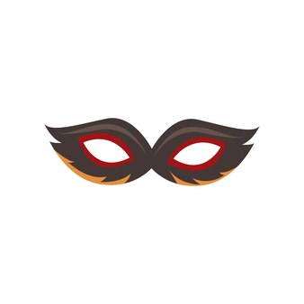 Máscara de carnaval em estilo simples isolada