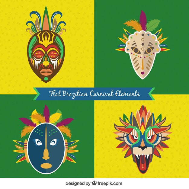 Máscaras de carnaval brasileiro Decoração