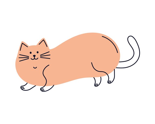 mascote gato sentado