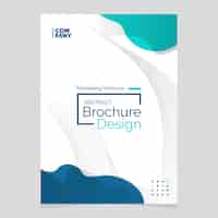 Vetor grátis material de marketing de elemento de design de bolha de forma líquida de design de brochura abstrata