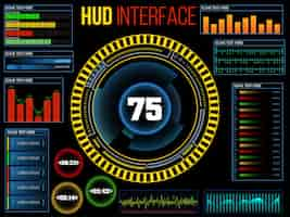 Vetor grátis medição de radar infografia de velocidade digital