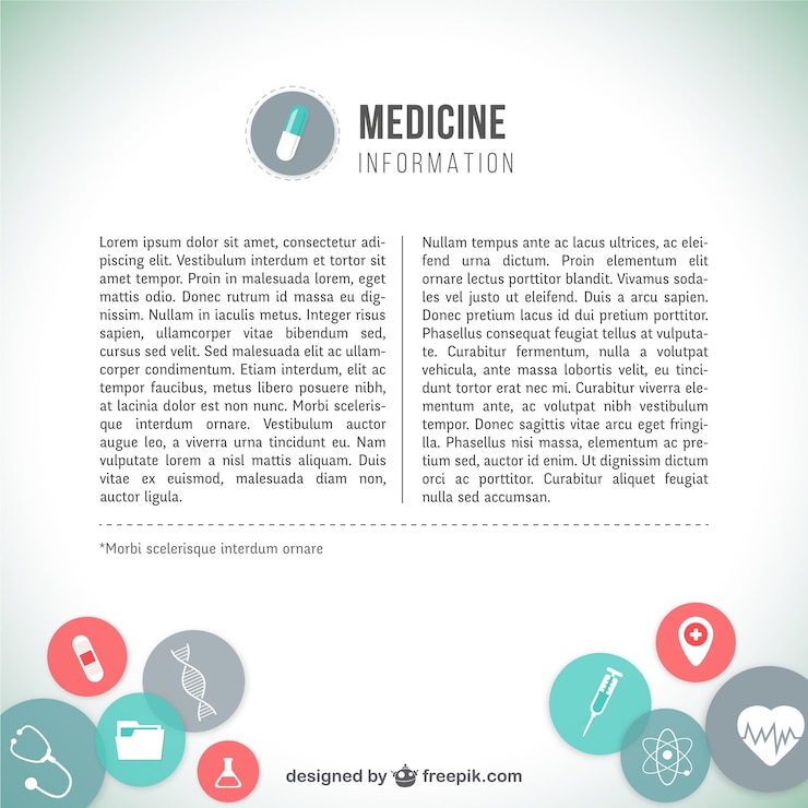 Vetor grátis medicina informação fundo
