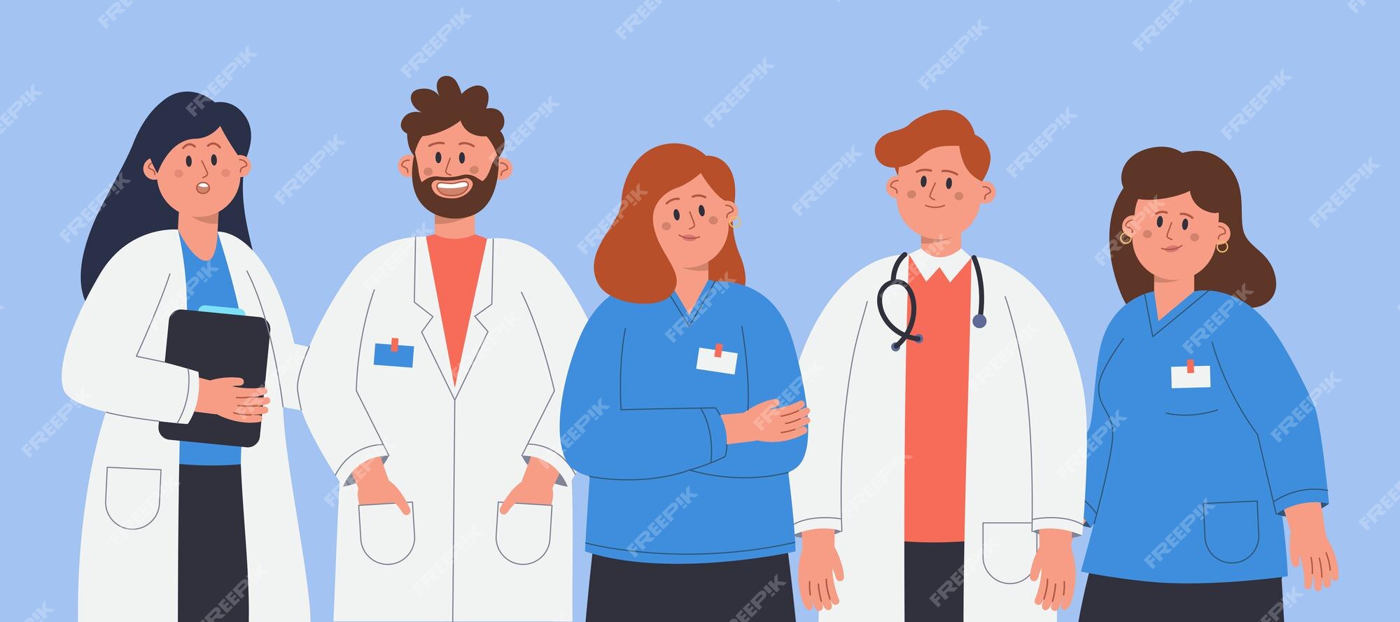 Conjunto De Equipe Médica Dos Desenhos Animados (dentista, Médicos E  Pessoal Médico). Ilustração Vetorial. Royalty Free SVG, Cliparts, Vetores,  e Ilustrações Stock. Image 70488699