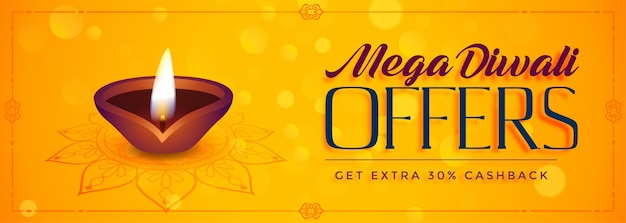 Mega diwali oferece banner festival de venda