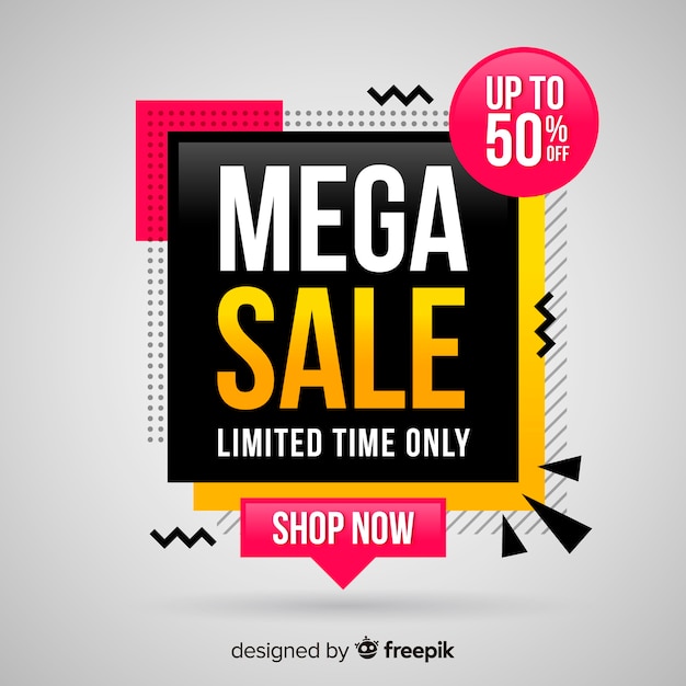 Vetor grátis mega sale background