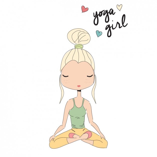 Menina que faz fundo yoga