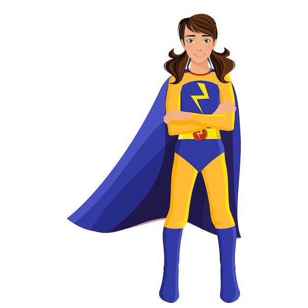 Silhueta Super Heroína: Super Heroína Sobre O Fundo Da Cidade. Royalty Free  SVG, Cliparts, Vetores, e Ilustrações Stock. Image 36953257