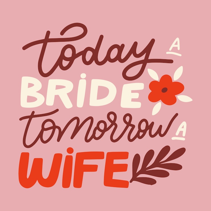 Vetor grátis mensagem de casamento letras