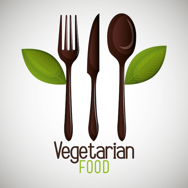 Vetor grátis menu de comida vegetariana