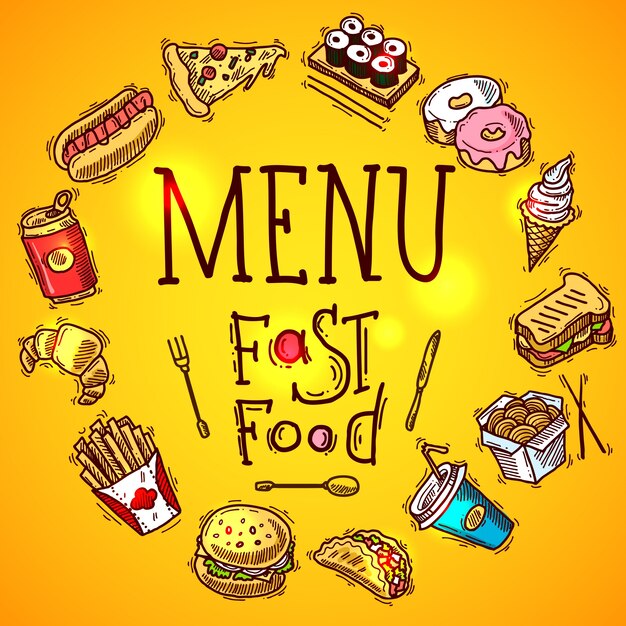 Menu Fast food