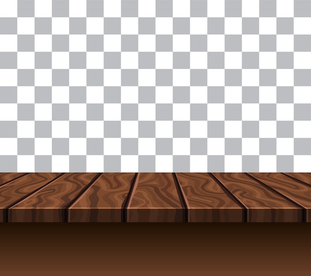 Mesa de madeira vazia