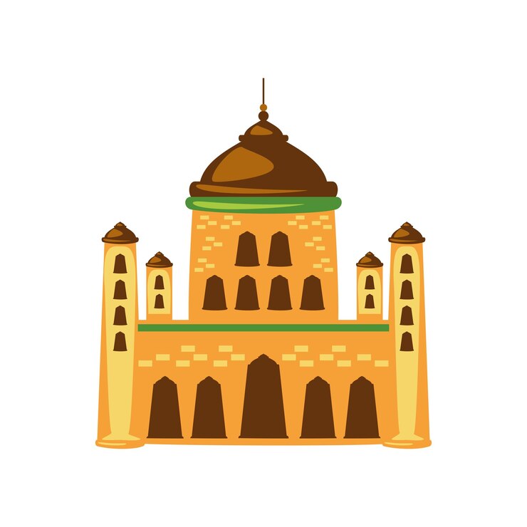 Vetor grátis mesquita de idul fitri