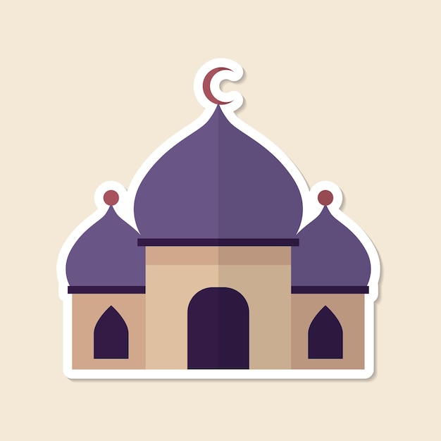 Vetor grátis mesquita islâmica local de culto