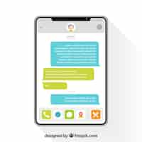 Vetor grátis messenger app para conversar no celular