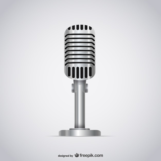 Vetor grátis microfone ilustração 3d
