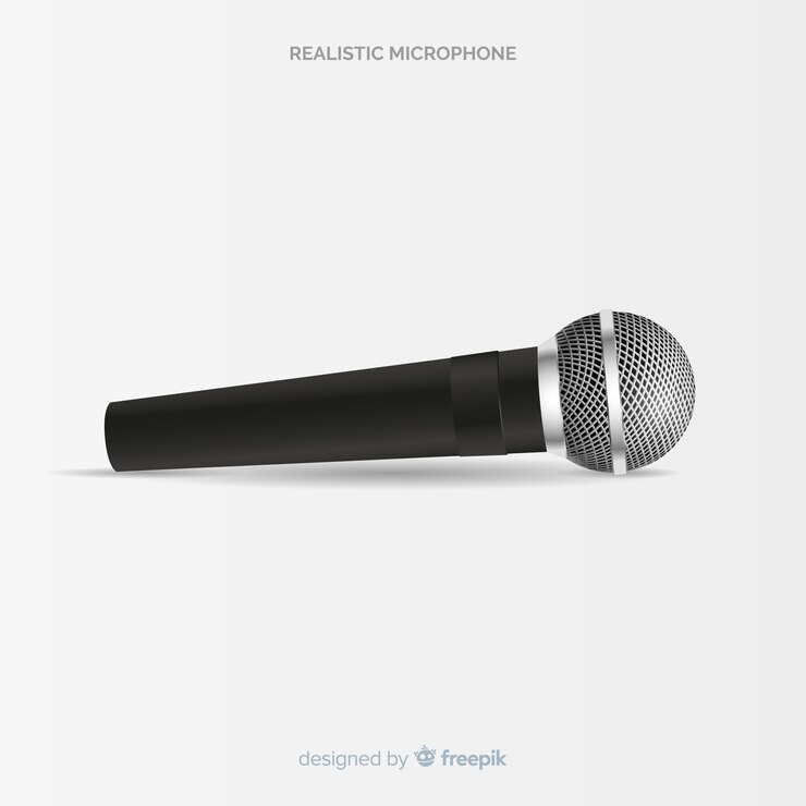 Vetor grátis microfone moderno realista