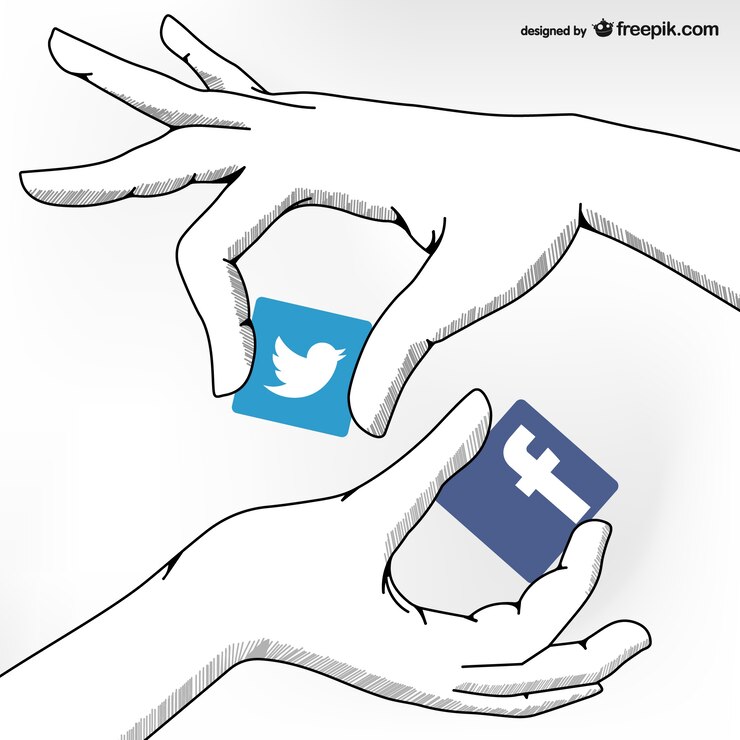 Vetor grátis mídia social amizade conceito vetorial