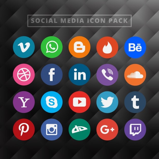 Mídia social icon pack