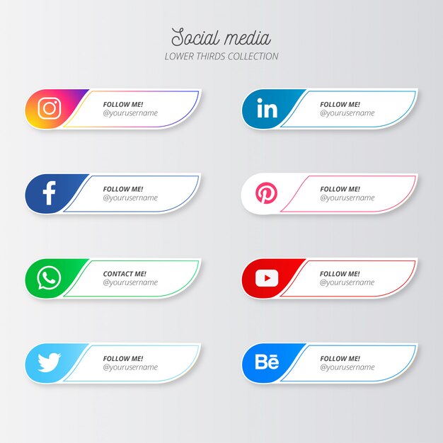 Mídias sociais modernas Terços inferiores