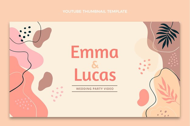Miniatura abstrata em aquarela de casamento no youtube