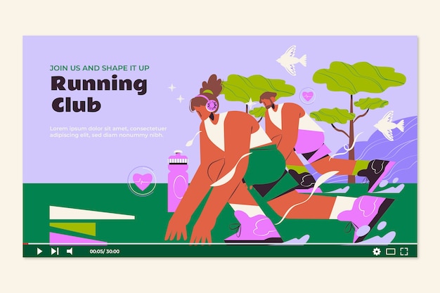 Miniatura do clube de corrida desenhada à mão no YouTube