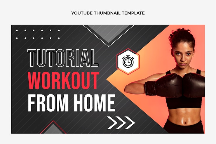 Vetor grátis miniatura do youtube de fitness de design plano