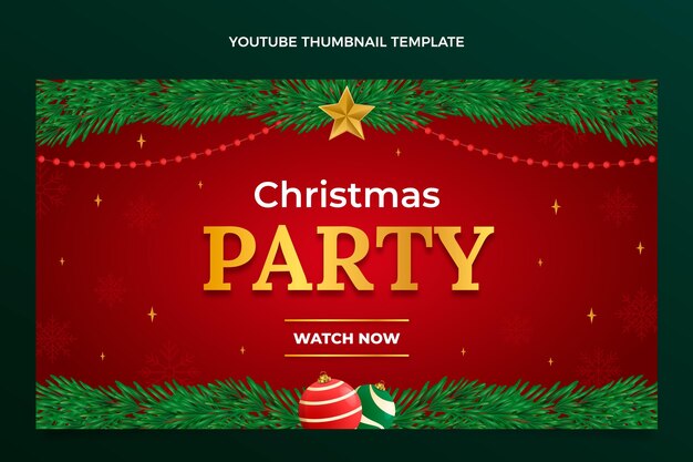 Miniatura do youtube de natal gradiente