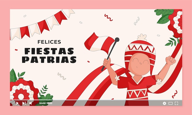 Miniatura do youtube para as celebrações das fiestas patrias peruanas