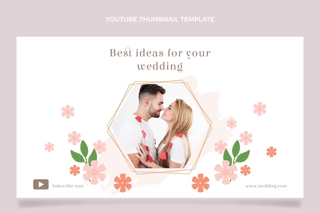 Miniatura floral do youtube do casamento