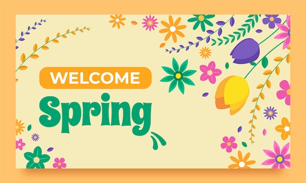 Vetor grátis miniatura floral do youtube para celebração da primavera
