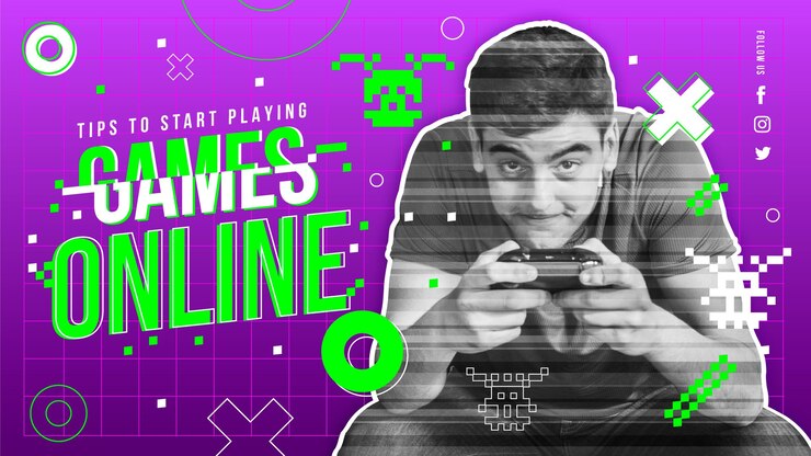 Vetor grátis miniatura plana retro do youtube do jogador linear
