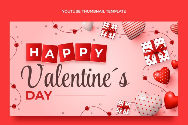 Miniatura realista do youtube do dia dos namorados
