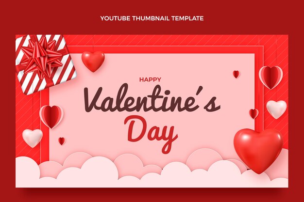 Miniatura realista do youtube do dia dos namorados