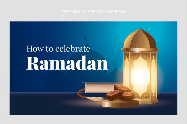 Miniatura realista do youtube do ramadã