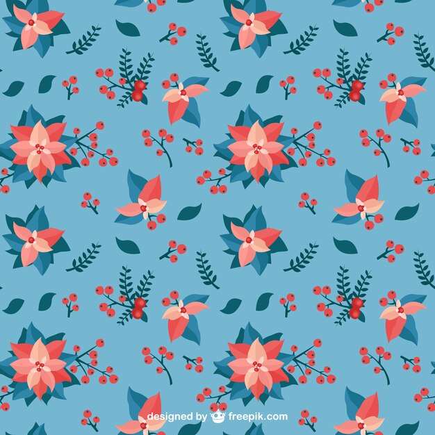 Mistletoe Blue Pattern