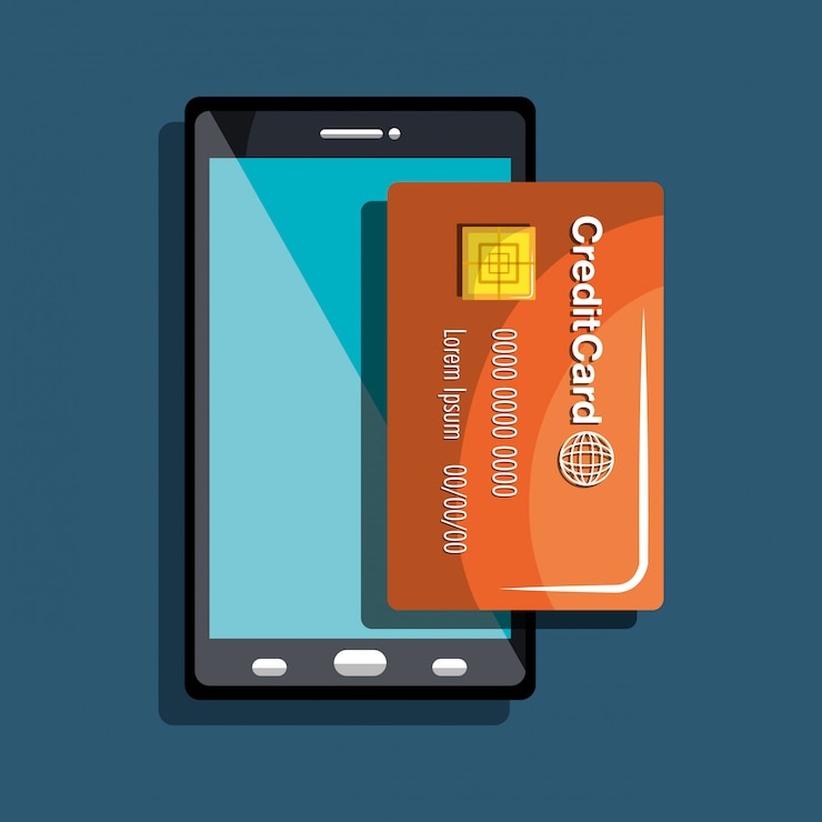 Vetor grátis mobile banking  