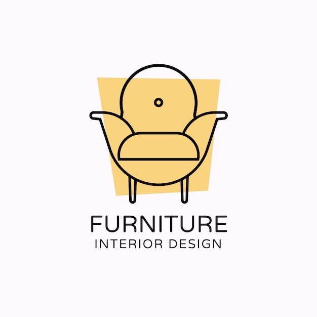 Vetor grátis mobiliário de logotipo minimalista