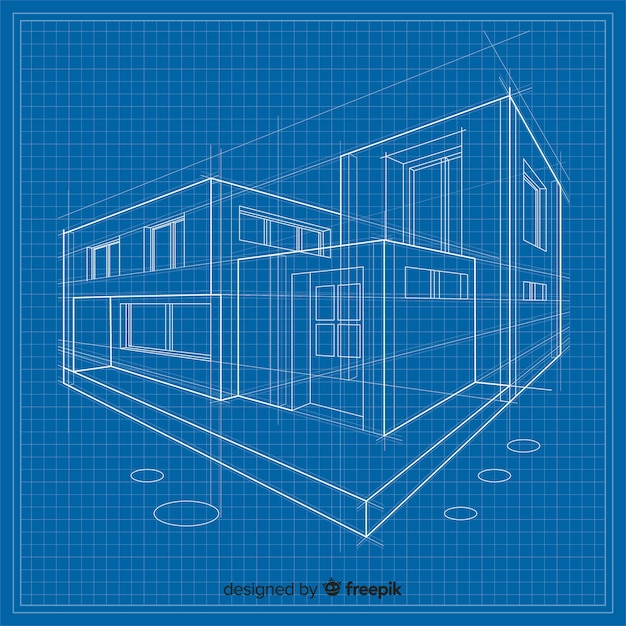 Vetor grátis modelo 3d de um edifício