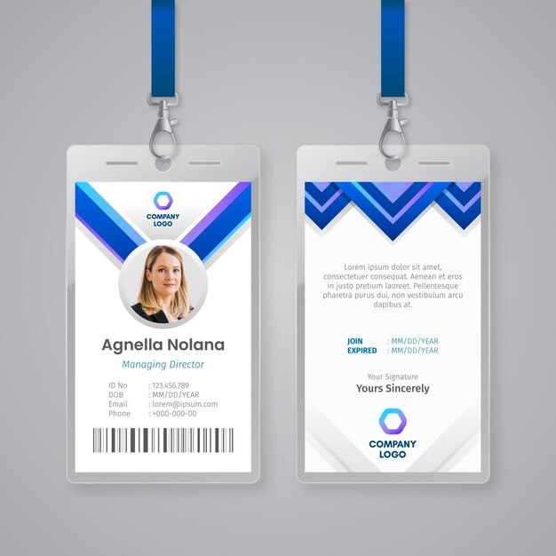 Modelo abstrato para carteiras de identidade com foto