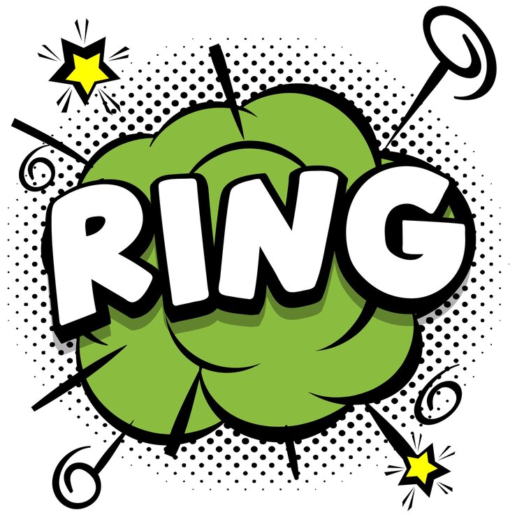 Vetor grátis modelo brilhante ring comic com bolhas do discurso em quadros coloridos
