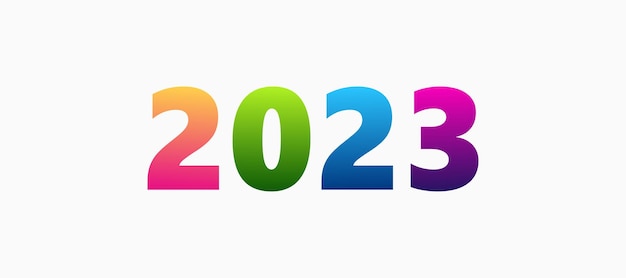 Vetor grátis modelo colorido de design gráfico 2023