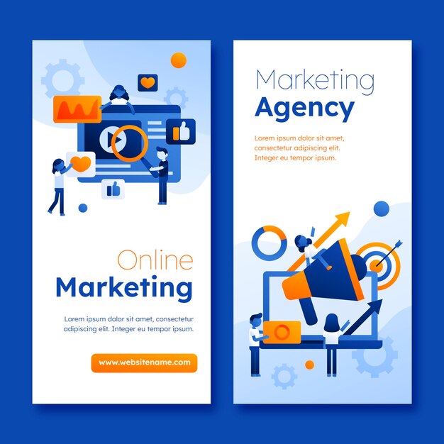 Modelo de agência de marketing gradiente
