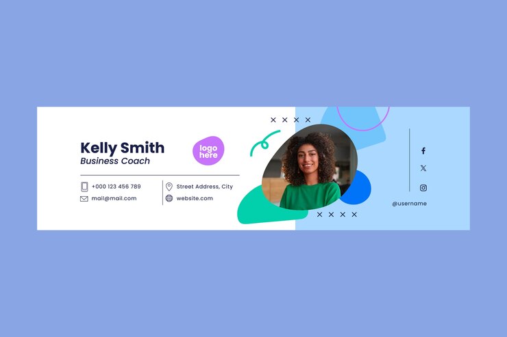 Vetor grátis modelo de assinatura de e-mail desenhado à mão